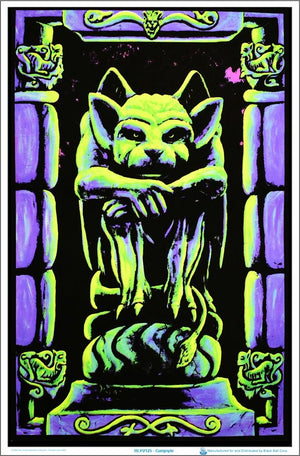 Poster: Gargoyle- Flocked Blacklight