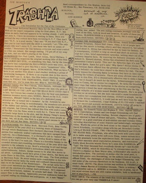 Trashola Vol. 2 #3 (1981 Horror Fanzine) Jim Morton's