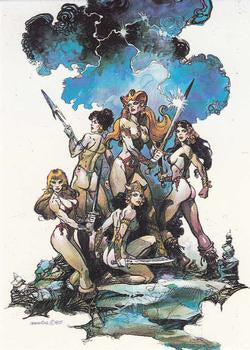 Boris Vallejo Trading Card Series 2 (1992)  #43 - Amazon Queen Sketch