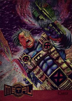 Marvel Metal 1995 Trading Cards : -METAL BLASTERS- #1 of 18 Chase Cards - Cable