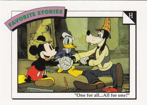 Disney Collector Cards (1991 Impel) #65 - H: "One for all... All for one!"