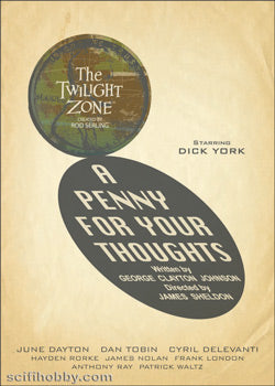 Twilight Zone Archives Trading Cards : A Penny For Your Thoughts J104