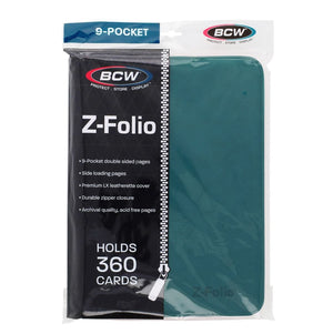 Z-Folio 9-Pocket Album - Teal Card Protectors / Side-Loading