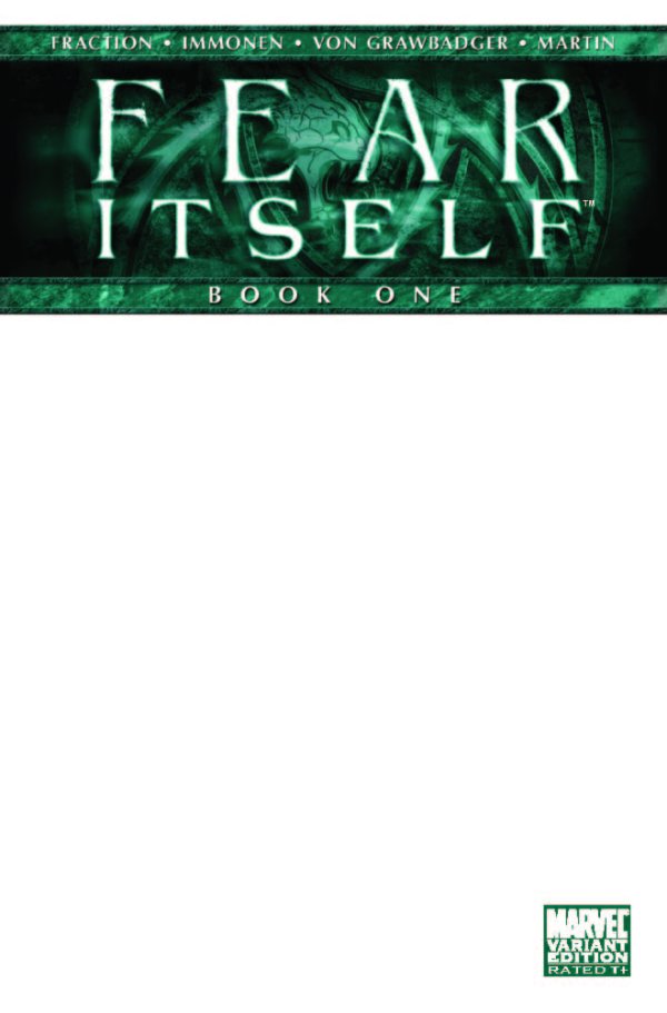 Fear Itself #1 Blank Sketch Variant