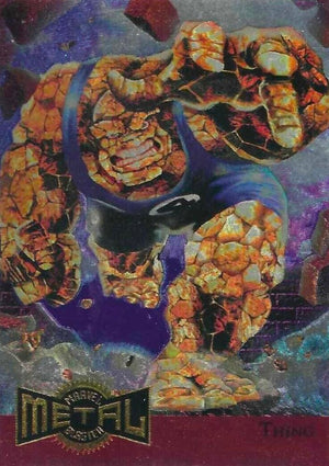 Marvel Metal 1995 Trading Cards : -METAL BLASTERS- #14 of 18 Chase Cards -Thing