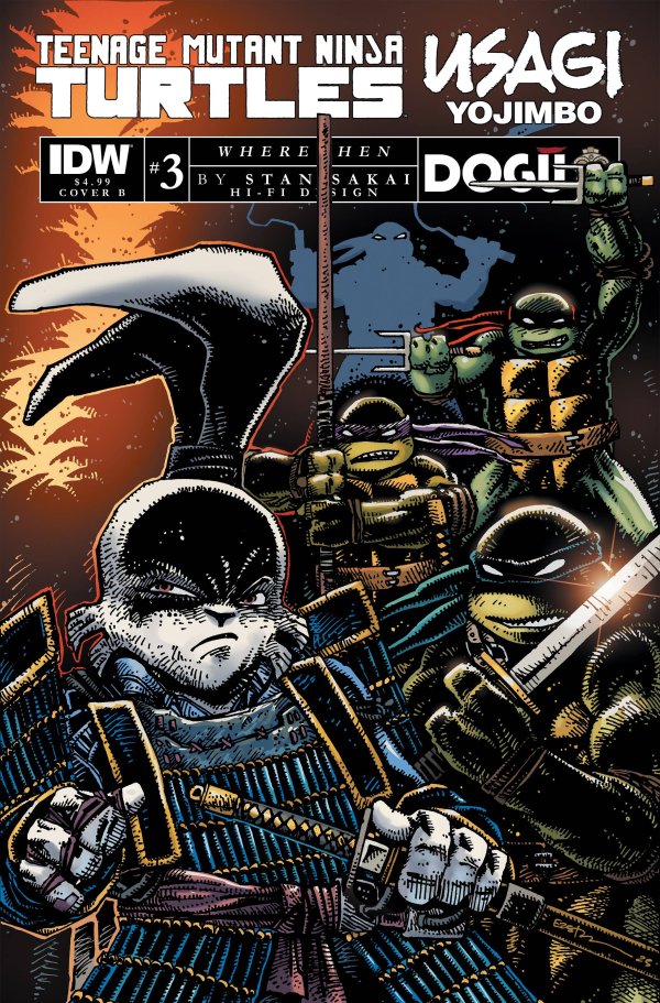 TMNT USAGI YOJIMBO WHEREWHEN #3 CVR B SAKAI