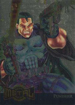 Marvel Metal 1995 Trading Cards : - GOLD METAL BLASTERS- #8 of 19 Chase Cards - Punisher