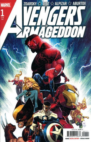 Avengers: Armageddon #1 w/MARVEL 803 Warstorm Surge Magic VAR W/ MTG Card (STEGMAN)