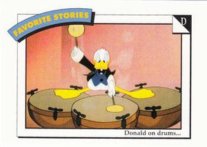 Disney Collector Cards (1991 Impel)  #58 - D: Donald on drums...