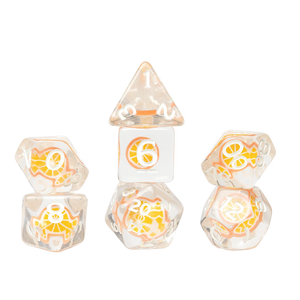 SIRIUS DICE: Fruit Slice Dice Set- Orange
