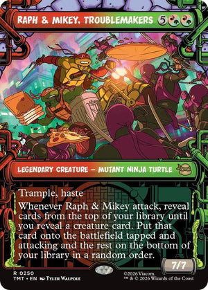 Magic The Gathering: Teenage Mutant Ninja Turtles : Raph & Mikey, Troublemakers (Showcase Foil)