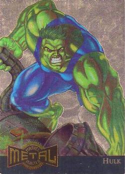 Marvel Metal 1995 Trading Cards : - GOLD METAL BLASTERS- #5 of 18 Chase Cards - Hulk