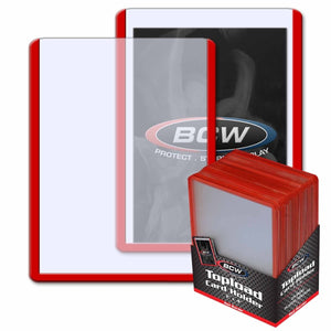 3x4 Topload Card Holder - Red Border Pack of 25
