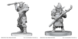 Dungeons & Dragons (DND): Nolzur`s Marvelous Unpainted Miniatures - W28 Bugbear Stalker & Goblin Hexer