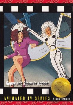 X-Men : Skybox Series 2 (1993) Trading Cards : #94 - Rogue and Storm in action!