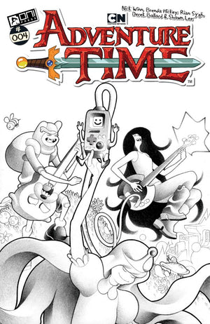 ADVENTURE TIME (2025) #4 CVR F INC 1:50 MATT LESNIEWSKI B&W VAR
