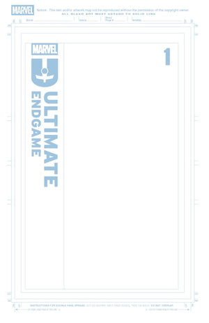 ULTIMATE ENDGAME #1 BLUE LINE BLANK VARIANT