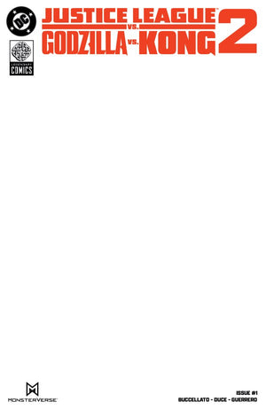 JUSTICE LEAGUE VS GODZILLA VS KONG 2 #1 (OF 7) CVR F BLANK CARD STOCK VAR