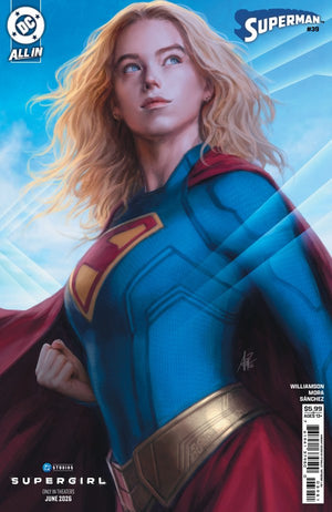 SUPERMAN #39 (2026) CVR E STANLEY ARTGERM LAU SUPERGIRL MOVIE CARD STOCK VAR (THE REIGN OF THE SUPERBOYS)