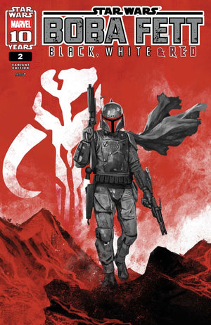 STAR WARS: BOBA FETT - BLACK  WHITE & RED #2 SKAN VARIANT
