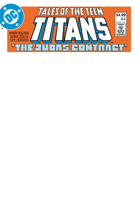 TALES OF THE TEEN TITANS #44 FACSIMILE EDITION CVR C BLANK VAR