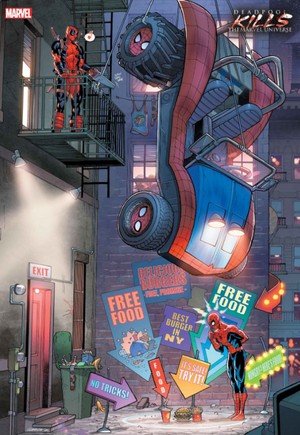 AMAZING SPIDER-MAN #54 (2024) JAVIER GARRON DEADPOOL KILLS THE MARVEL UNIVERSE VARIANT