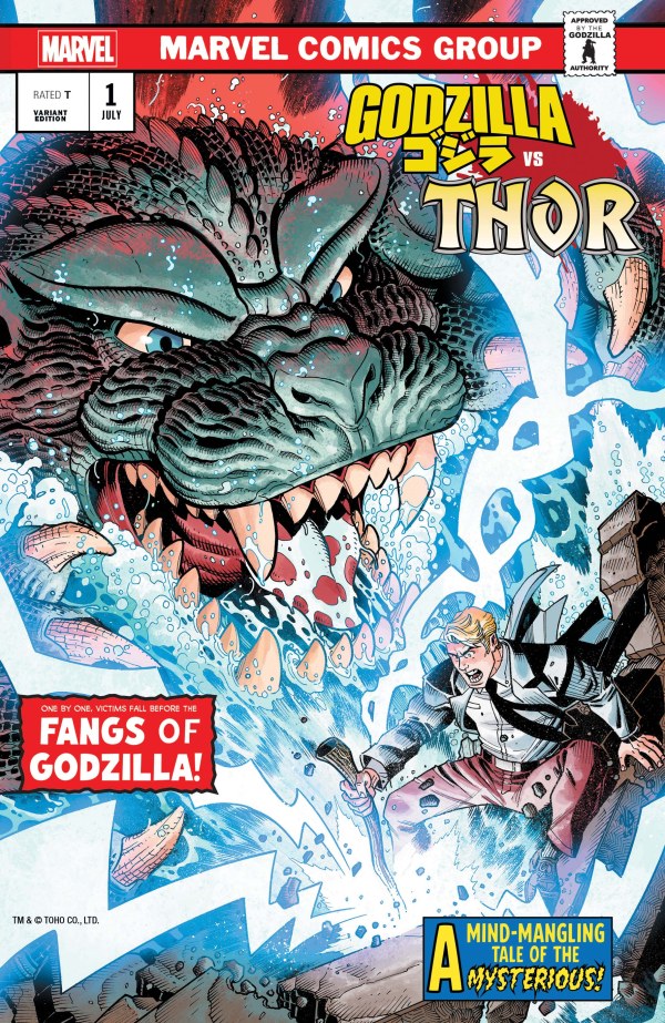GODZILLA VS. THOR #1 NICK BRADSHAW MONSTER HOMAGE VARIANT