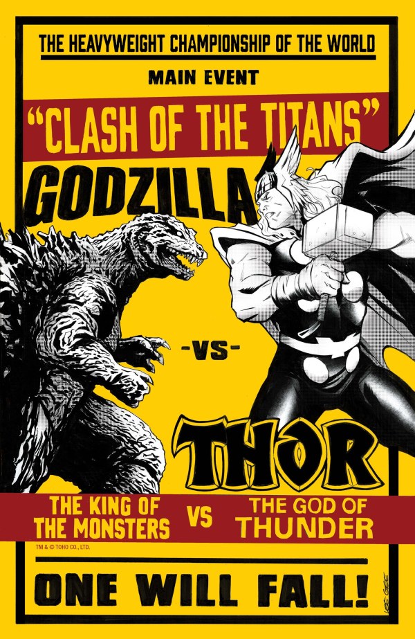 GODZILLA VS. THOR #1 LEE GARBETT VERSUS VARIANT