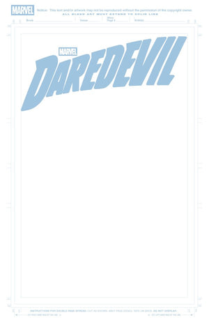 DAREDEVIL #1 (2026) BLUE LINE BLANK COVER VARIANT