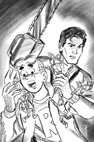 ARCHIE X ARMY OF DARKNESS #2 CVR I INC 1:15 BILL GALVAN PENCILS VIRGIN VAR