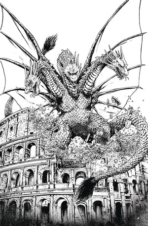 Godzilla: Here There Be Dragons II--Sons of Giants #5 Variant RI (10) (Smith B&W  Full Art)