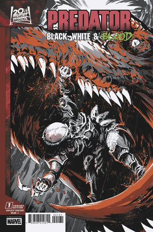 PREDATOR: BLACK  WHITE & BLOOD #1 PAOLO VILLANELLI VARIANT