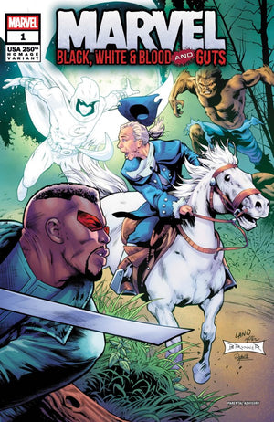 MARVEL: BLACK  WHITE & BLOOD AND GUTS #1 GREG LAND 250TH HOMAGE VARIANT