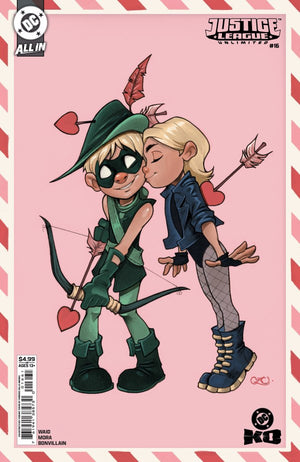 JUSTICE LEAGUE UNLIMITED #16 CVR F CHRISSIE ZULLO VALENTINES DAY CARD STOCK VAR (DC K.O.)