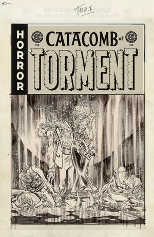 EC CATACOMB OF TORMENT #8 CVR D INC 1:20 TOM FOWLER B&W ARTIST EDITION VAR