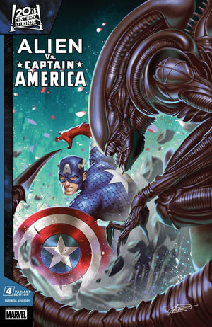 ALIEN VS. CAPTAIN AMERICA #4 MATEUS MANHANINI VARIANT