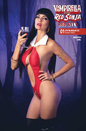 VAMPIRELLA VS. RED SONJA: RED CITY #1 CVR C COSPLAY VAMPIRELLA IVYCOSPLAY VAR