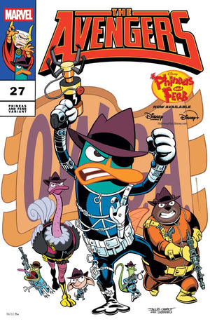 AVENGERS #27 (2025) JACOB CHABOT PHINEAS AND FERB VARIANT [DOOM]