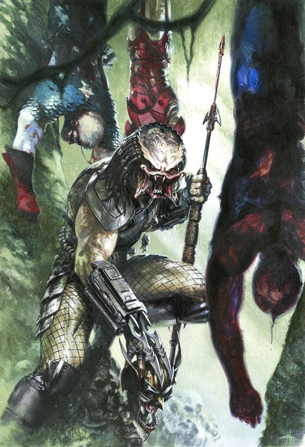Predator Kills the Marvel Universe #1 Gabriele Dell'otto Virgin Inc 1:100 Variant virgin cover by Gabriele Dell'Otto