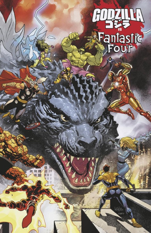 GODZILLA VS. FANTASTIC FOUR #1 LEINIL YU WRAPAROUND VARIANT