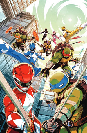Mighty Morphin Power Rangers/ Teenage Mutant Ninja Turtles III #1 E Variant (Full Art  Foil, Zonno)