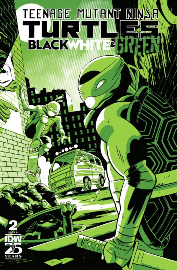 Teenage Mutant Ninja Turtles: Black White, and Green #2 Variant RI (10) (Boss ***Foil Variant)