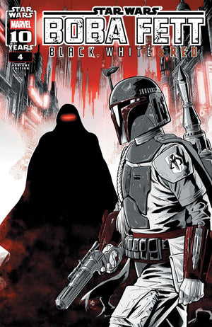 STAR WARS: BOBA FETT - BLACK  WHITE & RED #4 LUKE ROSS VARIANT