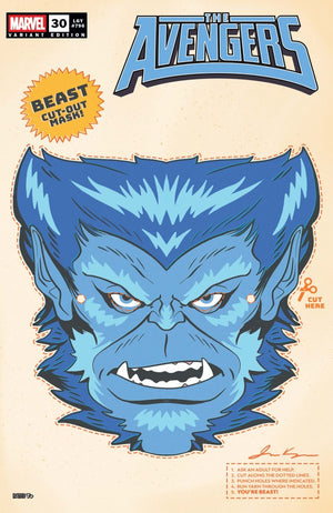 AVENGERS #30 (2025) RETRO HALLOWEEN MASK VARIANT