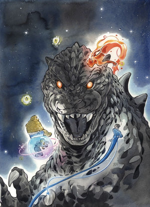 GODZILLA VS. FANTASTIC FOUR #1 PEACH MOMOKO VIRGIN INC 1:100 VARIANT
