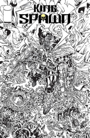 KING SPAWN #55 CVR B HARVEY TOLIBAO B&W VAR