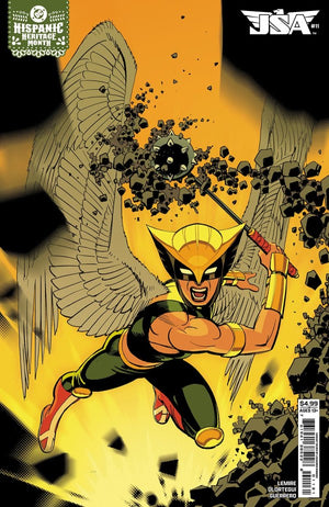 JSA #11 CVR C LEONARDO ROMERO HISPANIC HERITAGE MONTH HAWKGIRL CARD STOCK VAR