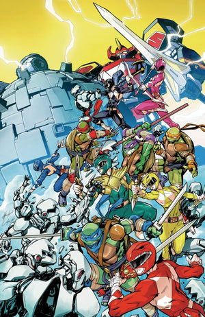Mighty Morphin Power Rangers/Teenage Mutant Ninja Turtles III #4 K Unlimited Variant (Full Art  Prasetya)