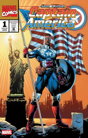 SAM WILSON  CAPTAIN AMERICA #1 WHILCE PORTACIO CAPTAIN AMERICA SAM WILSON HOMAGE VARIANT