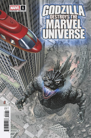 GODZILLA DESTROYS THE MARVEL UNIVERSE #1 E.J. SU FAN FAVORITE VARIANT